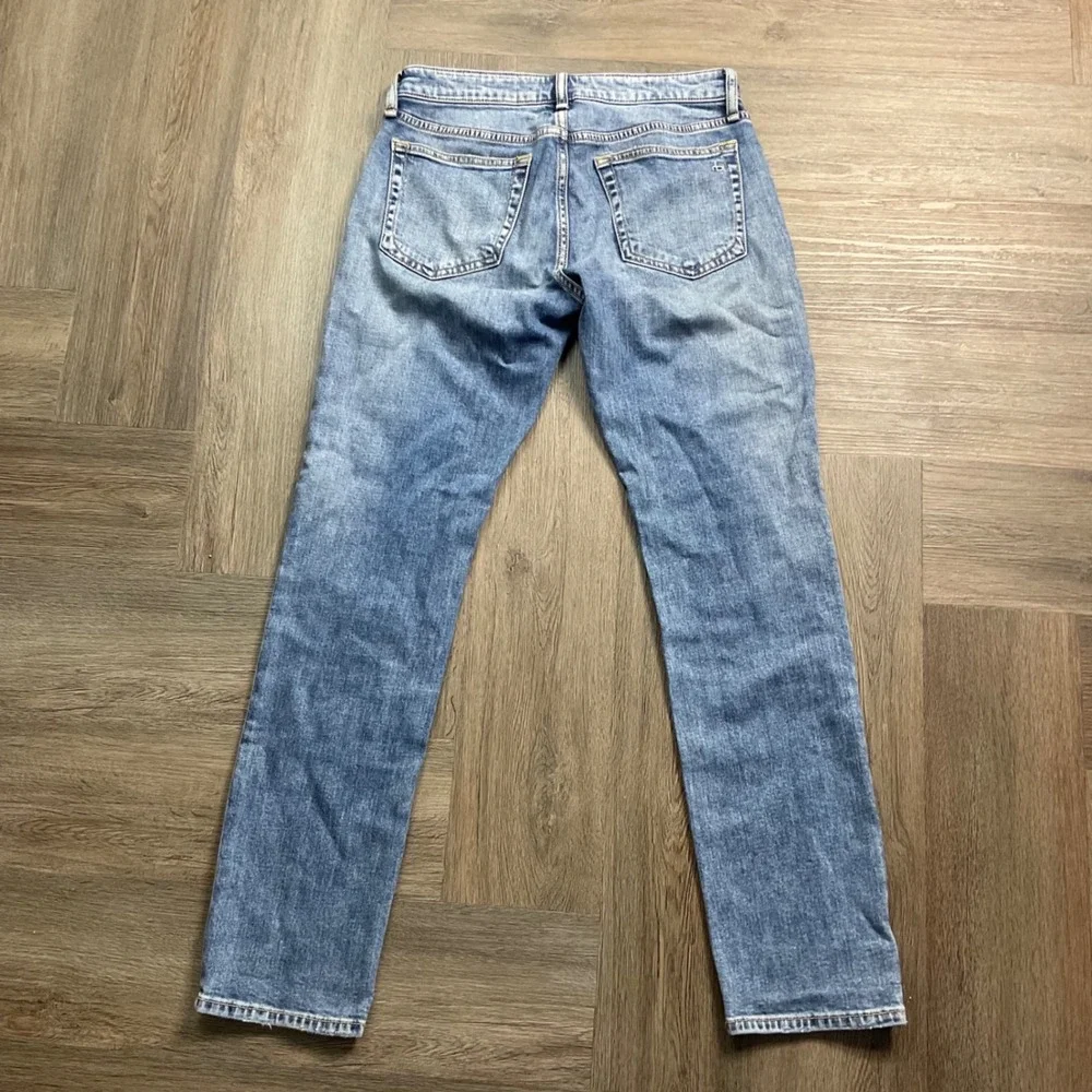 Rag & Bone Dre Low‎ Rise Slim Boyfriend Denim Jeans Blue Womens 24 Blue Boho Y2K